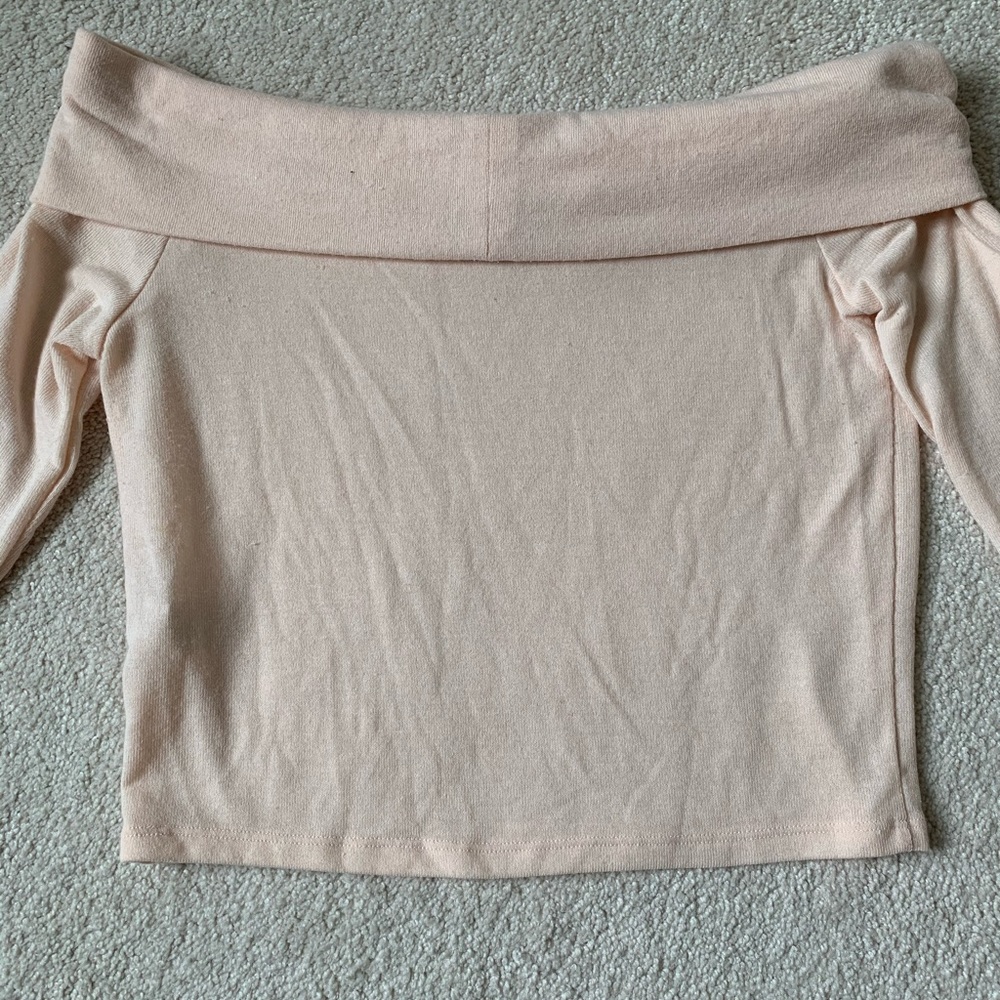 Pink off the shoulder sweater